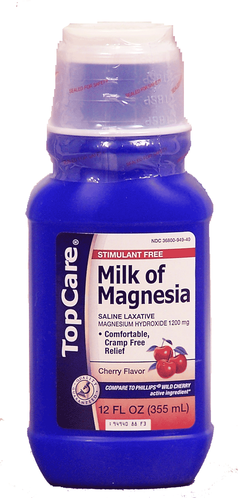 Top Care  stimulant free milk of magnesia, saline laxative, cherry flavor Full-Size Picture